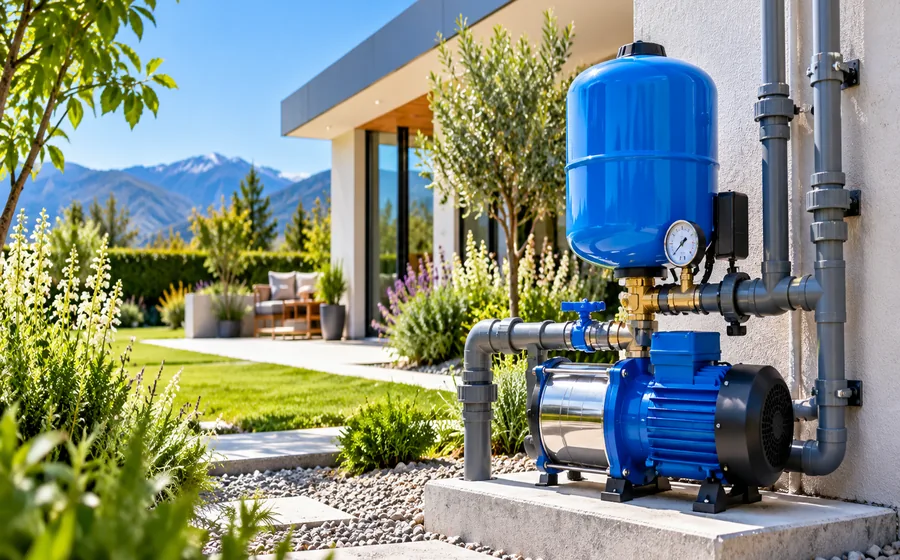 Bomba de agua residencial con sistema de presión